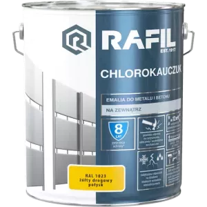 Emalia chlorokauczukowa do metalu i betonu Rafil żółty połysk RAL1003 10l