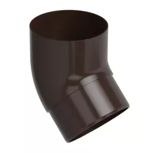 Kolano rury spustowej 45° PVC 100 mm ciemny brąz RAL8019 Galeco