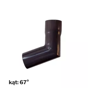Kolanko rury spustowej R50 67° śr.40mm RAL8019 brąz Renoplast
