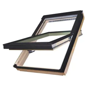 Okno dachowe drewniane FTP-V/BC U4 78x98cm RAL 9005 Fakro