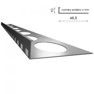 Profil schodowy prosty SZ10 2mb aluminium niemalowane Renoplast