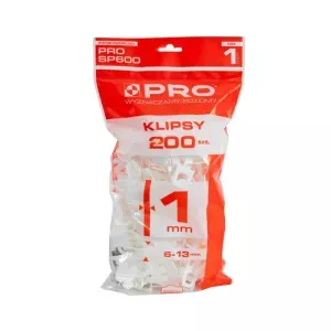 PRO System poziomowania płytek 1mm klipsy 200szt. SP600