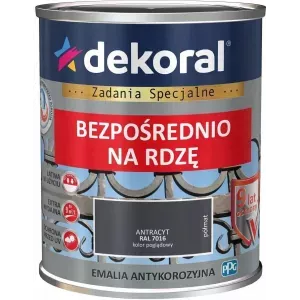 EMALIA ANTYKOROZYJNA ANTRACYT PÓŁMAT0,65 L RAL7016