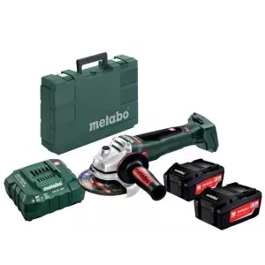 Metabo Szlifierka Kątowa 125mm w 18ltx  2x5,2ah +1x5,5ah + ładowarka asc55 + 10szt. tarcz