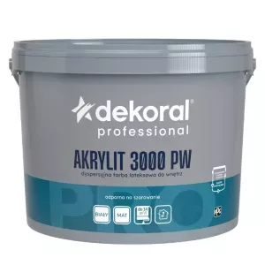 Farba wewnętrzna Akrylit 3000 PW biała 10l Dekoral Professional