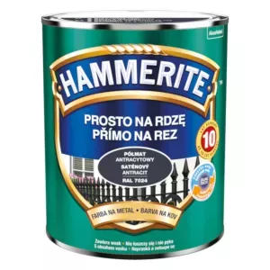 Farba antykorozyjna do metalu Hammerite Prosto na Rdzę antracytowy półmat RAL7024 0,7l