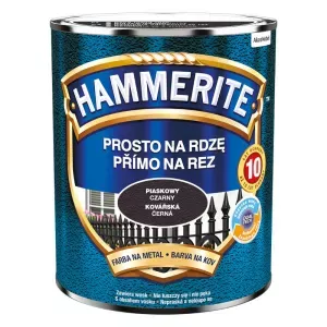 Farba antykorozyjna do metalu Hammerite Prosto na Rdzę czarny piaskowy 0,7l