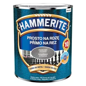 Farba antykorozyjna do metalu Hammerite Prosto na Rdzę srebrny piaskowy 0,7l