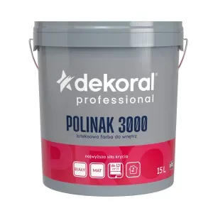 Farba wewnętrzna biała Polinak 3000 15l Dekoral Professional
