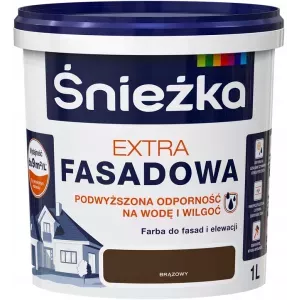 Farba elewacyjna akrylowa Extra Fasadowa 1l brązowy Śnieżka