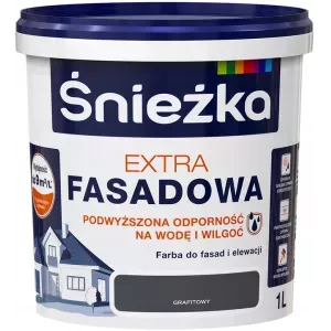 Farba elewacyjna akrylowa Extra Fasadowa 1l grafitowy Śnieżka