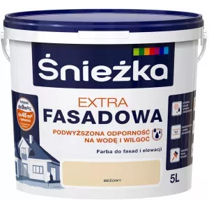 Farba elewacyjna akrylowa Extra Fasadowa 5l beżowy Śnieżka