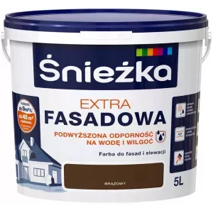 Farba elewacyjna akrylowa Extra Fasadowa 5l brązowy Śnieżka