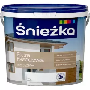 Farba elewacyjna akrylowa Extra Fasadowa 5l grafitowy Śnieżka