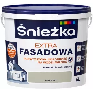 Farba elewacyjna akrylowa Extra Fasadowa 5l jasny szary Śnieżka