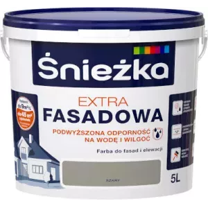Farba elewacyjna akrylowa Extra Fasadowa 5l szary Śnieżka