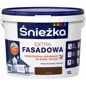 Farba elewacyjna akrylowa Extra Fasadowa 10l brązowy Śnieżka
