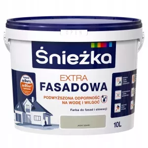 Farba elewacyjna akrylowa Extra Fasadowa 10l jasny szary Śnieżka