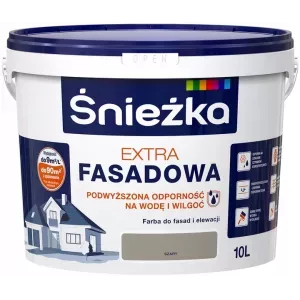 Farba elewacyjna akrylowa Extra Fasadowa 10l szary Śnieżka