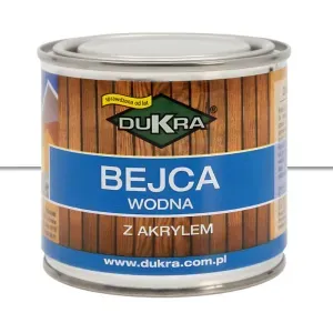 Bejca do drewna wodna biały 200ml z akrylem Dukra