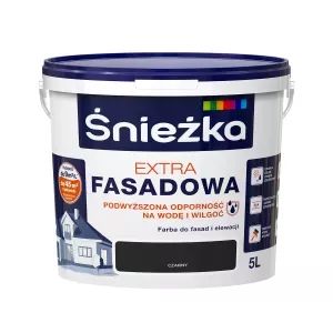Farba elewacyjna akrylowa Extra Fasadowa 5l czarny Śnieżka