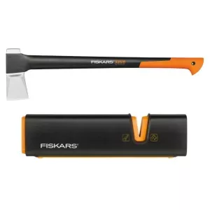 Fiskars Siekiera rozłupująca X21-L + Fiskars ostrzałka do siekier i noży Xsharp