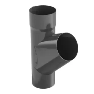 Trójnik rury spustowej 100mm 60° Stal srebrny metalic RAL9006 Galeco