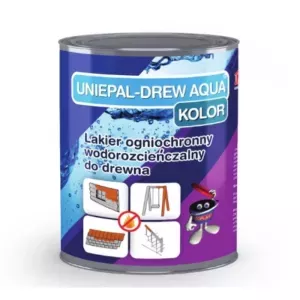 Uniepal Drew Aqua szary 2,5l lakier ognioochronny do drewna