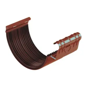Łącznik rynny klamrowy 135 mm Stal miedziany metalic RAL8007 Galeco