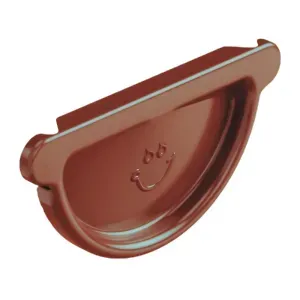 ZAMIENNIK - Zaślepka rynnowa uniwersalna 135 mm Stal miedziany RAL8007 Galeco