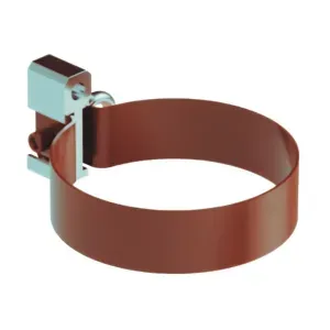 Obejma metalowa do dybla Stal miedziany metalic 90 mm RAL8007 Galeco