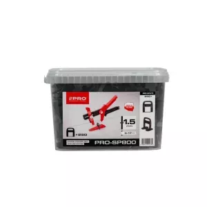 PRO System poziomowania płytek 1,5mm klipsy 250szt. wiadro 5l SP800