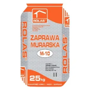 Zaprawa murarska M10 25kg Rolas