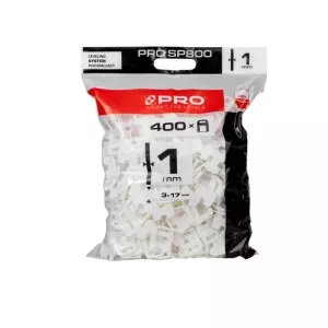 PRO System poziomowania płytek 1mm klipsy 400szt. SP800
