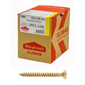 Wkręt hartowany do drewna 5,0x40mm łeb krzyżowy 500szt.