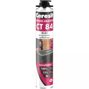 Klej poliuretanowy do styropianu grafitowego CT84 Express Graphite 850ml Ceresit