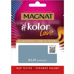 Tester farby do wnętrz Kolor Love KL29 niebieski 25ml Magnat