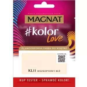 Tester farby do wnętrz Kolor Love KL11 biszkoptowy beż 25ml Magnat