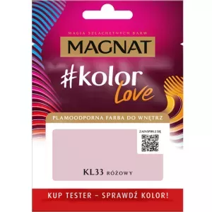 Tester farby do wnętrz Kolor Love KL33 różowy 25ml Magnat