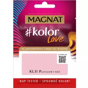 Tester farby do wnętrz Kolor Love KL31 pastelowy róż 25ml Magnat
