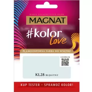 Tester farby do wnętrz Kolor Love KL28 błękitny 25ml Magnat