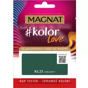 Tester farby do wnętrz Kolor Love KL25 zielony 25ml Magnat