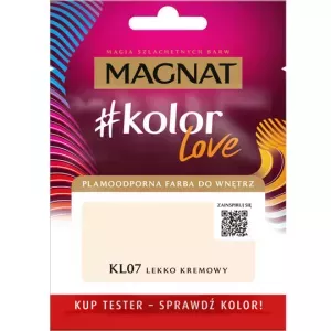 Tester farby do wnętrz Kolor Love KL07 lekko kremowy 25ml Magnat