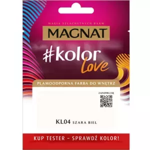 Tester farby do wnętrz Kolor Love KL04 szara biel 25ml Magnat