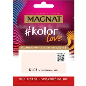 Tester farby do wnętrz Kolor Love KL03 melonowa biel 25ml Magnat