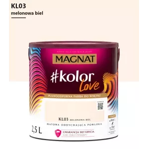 Magnat #Kolor Love KL03 Melonowa Biel 2,5l Farba Plamoodporna