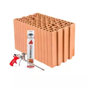 Pustak ceramiczny Porotherm 25 E3 Dryfix z zaprawą w piance klasa 15 Wienerberger