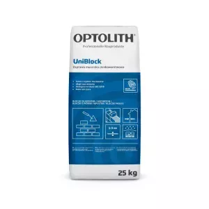 Optolith Uniblock M5 25kg szary Zaprawa do betonu komórkowego i silikatów OPTOMUR