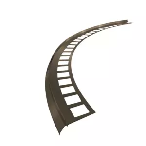 Profil okapowy łukowy zlecony K100 brąz RAL8019 Renoplast