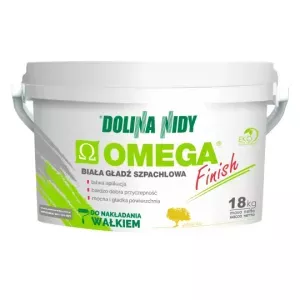 Gładź szpachlowa Omega Finish biała 18kg Dolina Nidy